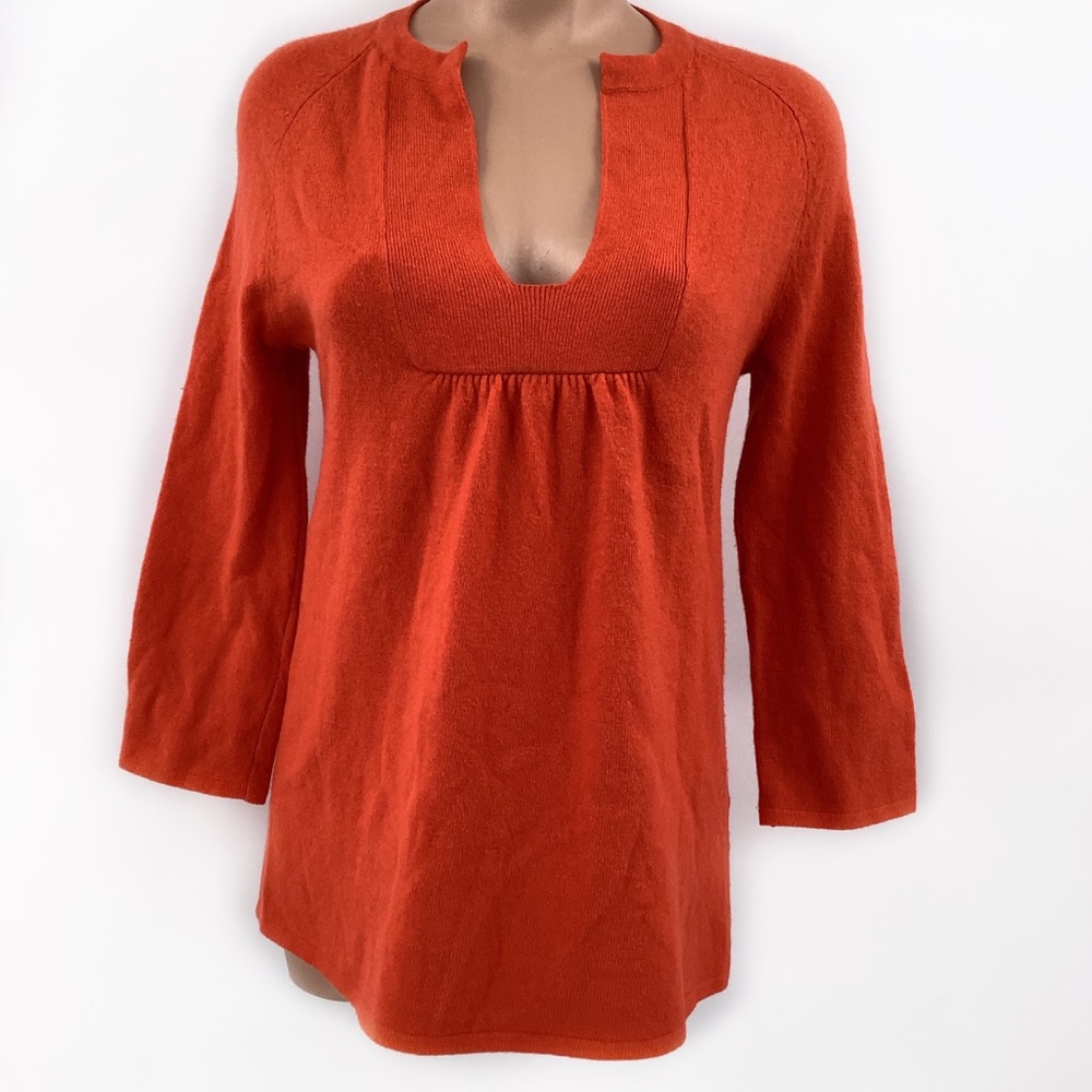 J Crew 55% Wool / 15% Cashmere Orange Sweater Sz S